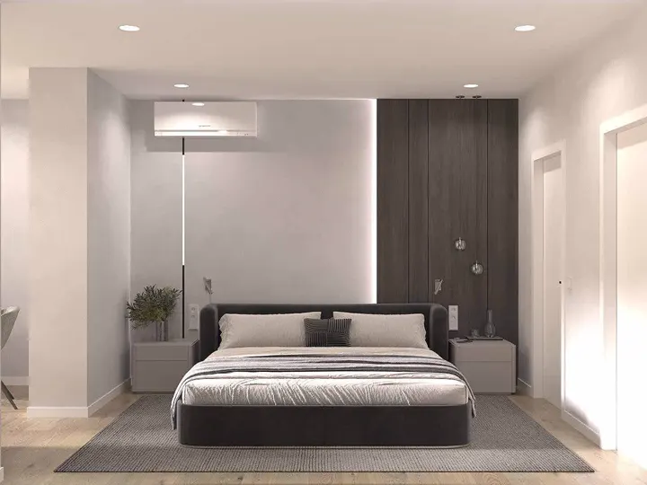Schlafzimmer, Holzpaneele — Referenzprojekt